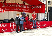 Mai-Fest in Köpenick, Talkrunde gemeinsam mit Klaus Lederer; Foto: Elke Brosow