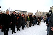 Menschenkette in Dresden; Foto: Elke Brosow