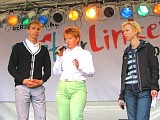 Diskussion auf der Berlin-Bühne - Petra Pau, Halina Wawzyniak und Stefan Liebich; Foto: Amina Runge